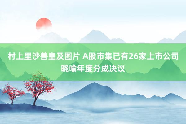村上里沙兽皇及图片 A股市集已有26家上市公司晓喻年度分成决议