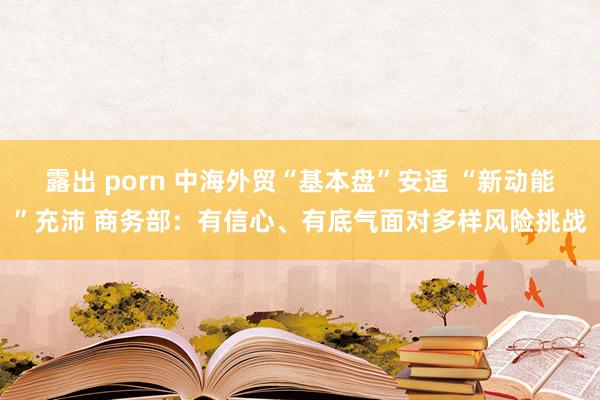 露出 porn 中海外贸“基本盘”安适 “新动能”充沛 商务部：有信心、有底气面对多样风险挑战